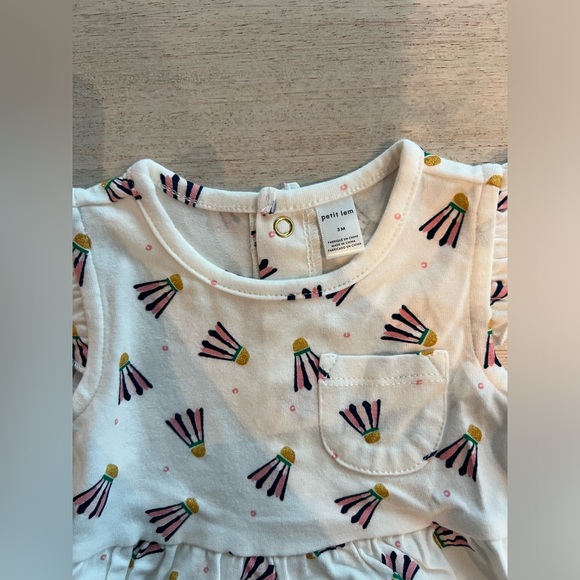 BRAND NEW Petit Lem Matching Dress / Bloomers Set, Size 3 Months - Picture 4 of 11